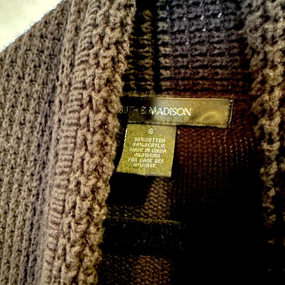 Black open cardigan with drape pockets - Picture 5 of 6